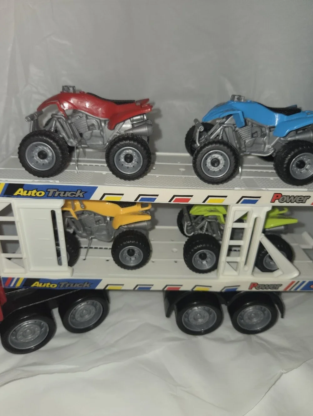Multi-Car Transport Truck with 4 Atvs And Trailer